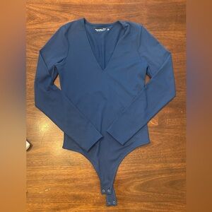 Abercrombie & Fitch Navy Long Sleeve Bodysuit